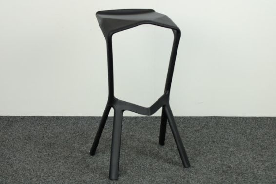 Barkruk Plank Miura zwart