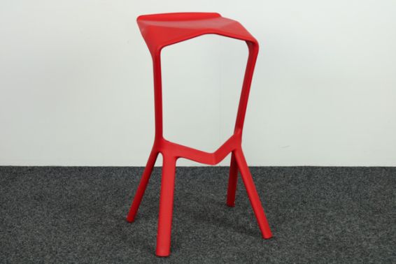 Barkruk Plank Miura rood