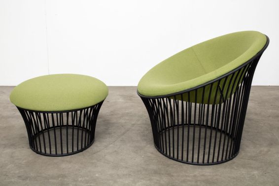 Fauteuil DeBerenn Pana met poef1