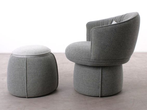 Fauteuil en poef DeBerenn Bussola1
