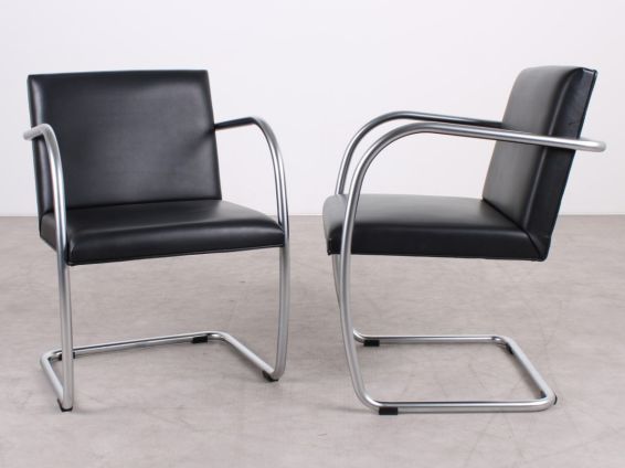 Leren design stoel Knoll Brno