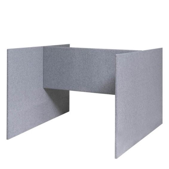Akoestische scheidingswand H-opstelling - 120 cm hoog