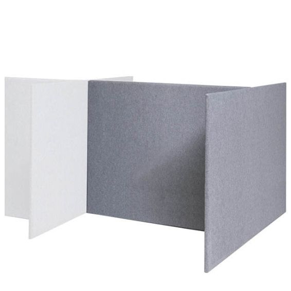 Akoestische scheidingswand H-opstelling aanbouw - 120 cm hoog