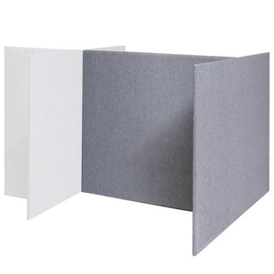 Akoestische scheidingswand H-opstelling aanbouw - 140 cm hoog
