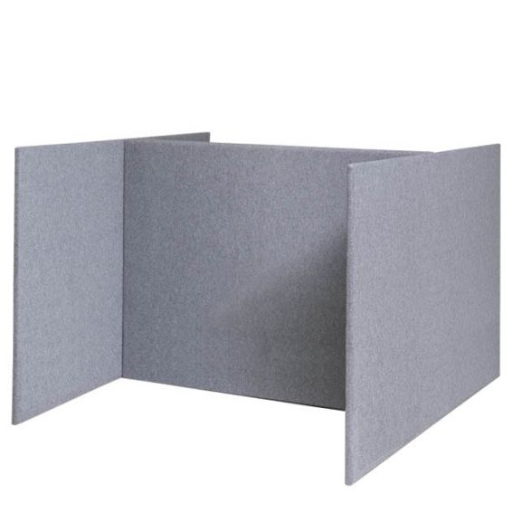 Akoestische scheidingswand H-opstelling - 120 cm hoog