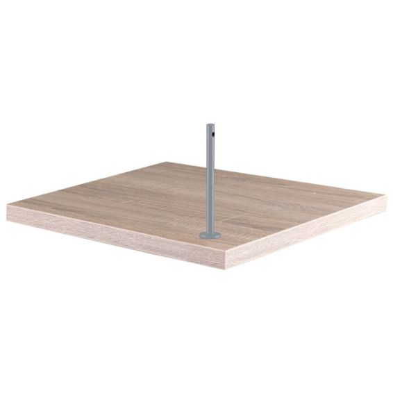 Akoestische scheidingswand 40 cm hoog - bladklem aluminium
