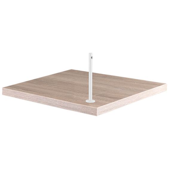 Akoestische scheidingswand 40 cm hoog - bladklem wit
