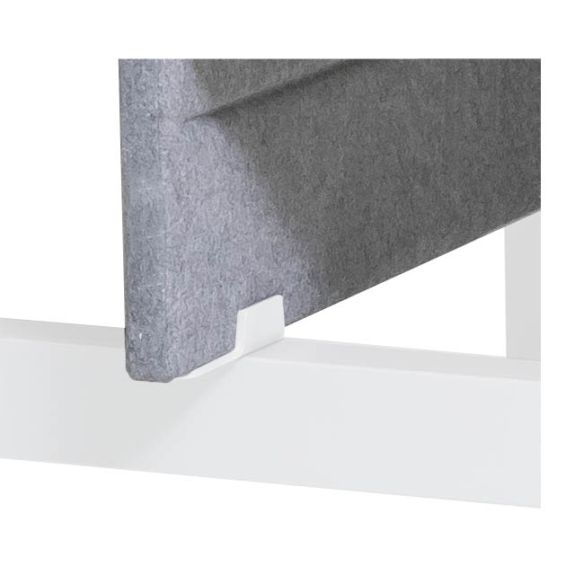 Akoestische scheidingswand voor DUO bureau - frame adapter wit