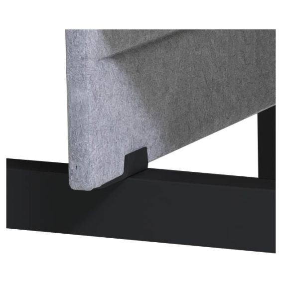 Akoestische scheidingswand voor DUO bureau - frame adapter zwart