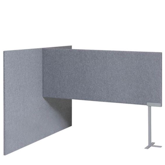 Akoestische scheidingswand T-opstelling - 120 cm hoog