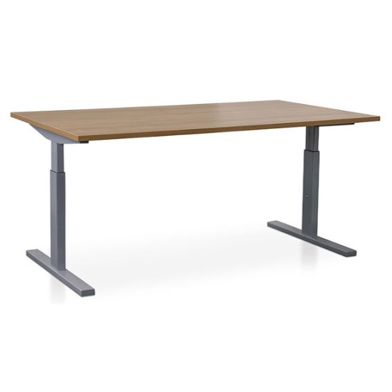 Start Pintado rechthoekbureau 180 x 80 cm met havanna blad en aluminium poten