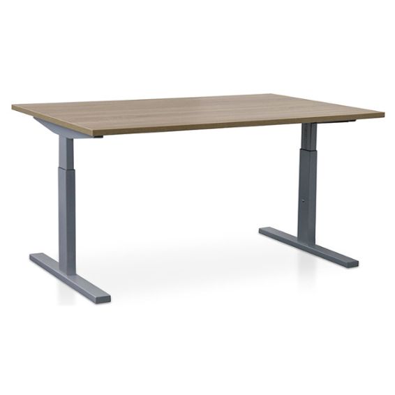 Start Pintado rechthoekbureau 200 x 100 met midden eiken blad en aluminium poten