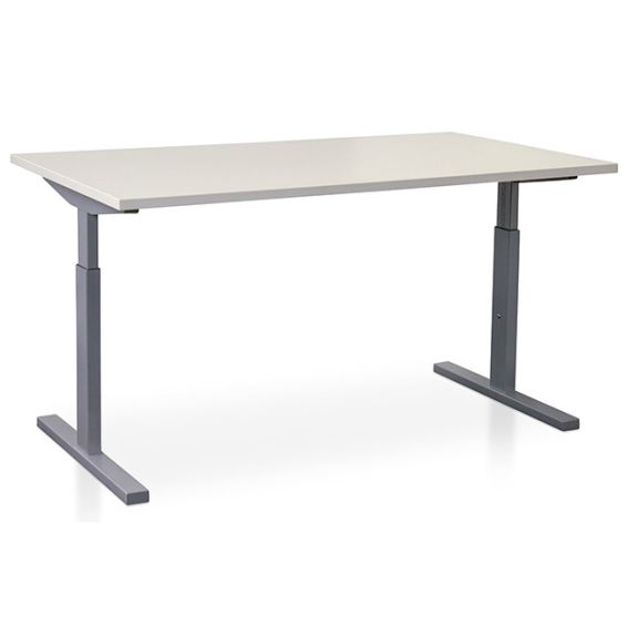 Start Pintado rechthoekbureau 120 x 80 cm met wit blad en aluminium poten