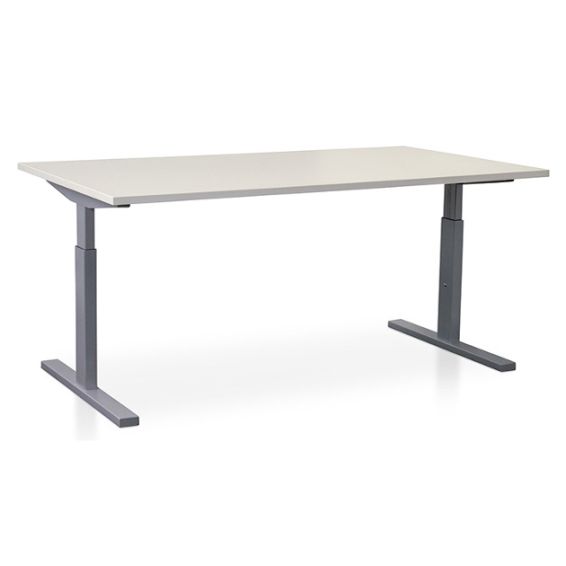 Start Pintado rechthoekbureau 180 x 80 cm met wit blad en aluminium poten