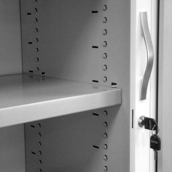 Start roldeurkast 74 x 120 cm aluminium met legbord