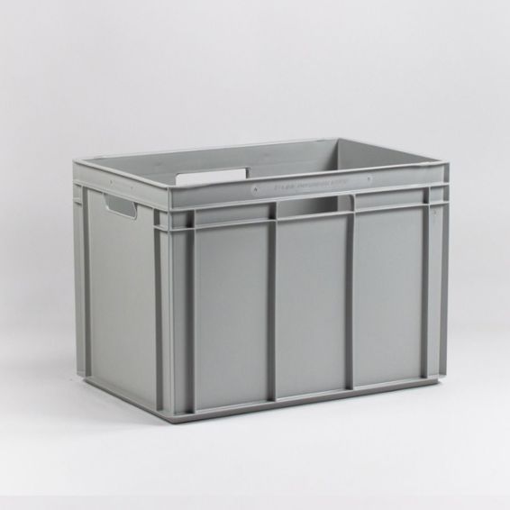 E-line bak 90 liter, agaatgrijs, 600x400x425 met open grepen