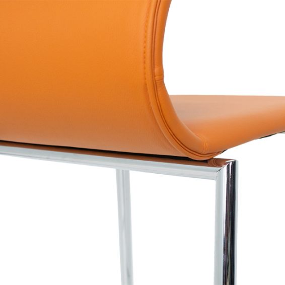 Barkruk Evora met chromen frame en Kaiman kunstlederen zitting