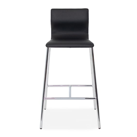 Barkruk Evora met chromen frame en Kaiman kunstlederen zitting