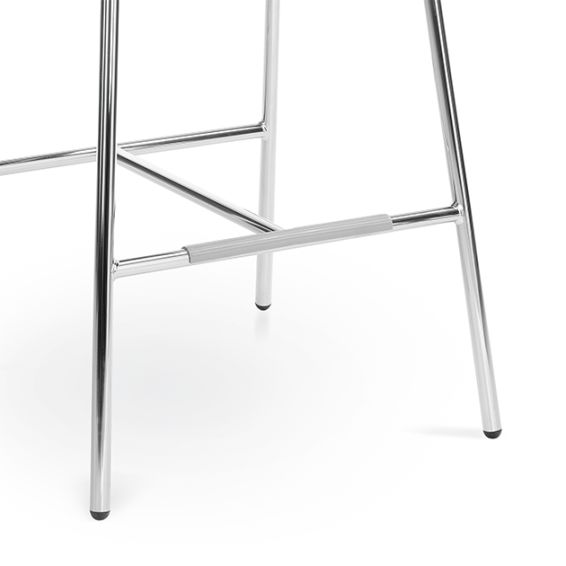 Barkruk Evora met chromen frame en Kaiman kunstlederen zitting