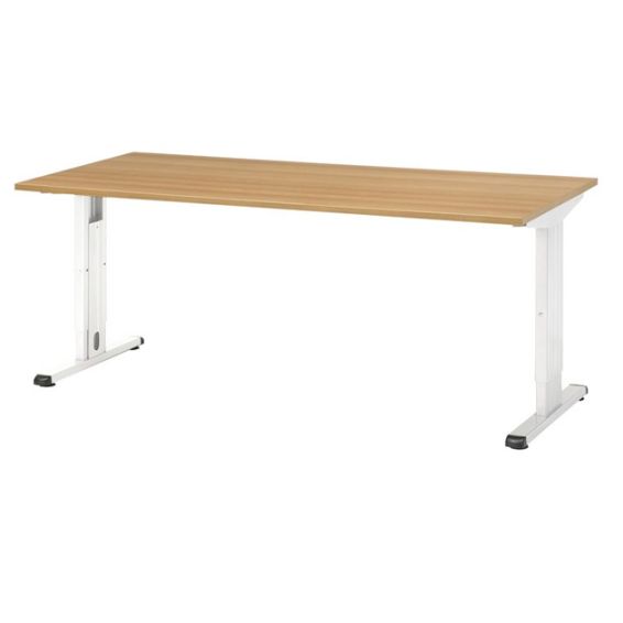 Start Torino rechthoekbureau 180 x 80 cm met witte poten
