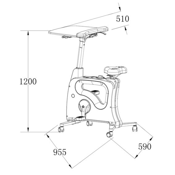 Ergonomsiche bureaustoelfiets - Multi Ratio