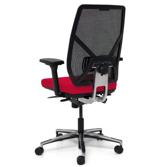Bureaustoel Actiflexx Weave met aluminium gepolijst voetenkruis met zwart frame