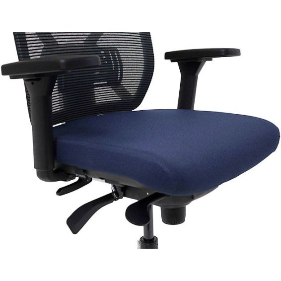Bureaustoel Actiflexx Weave met aluminium gepolijst voetenkruis met zwart frame