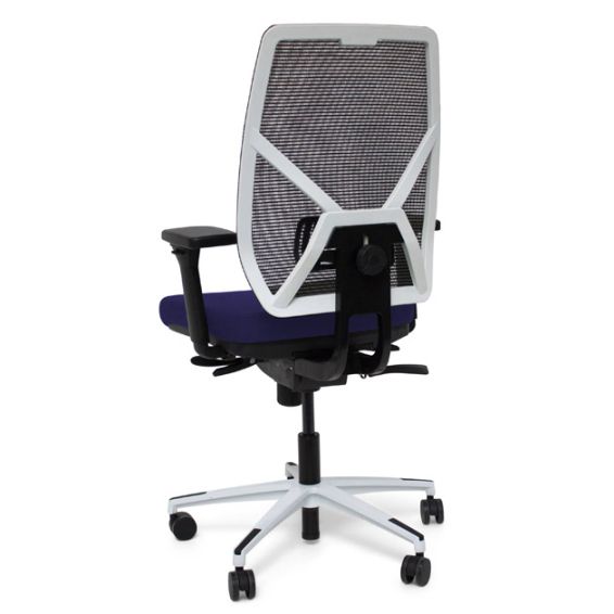 Bureaustoel Actiflexx Weave met wit voetenkruis en witte rug