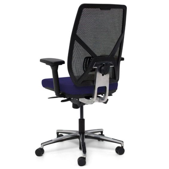 Bureaustoel Actiflexx Weave met aluminium gepolijst voetenkruis met zwart frame