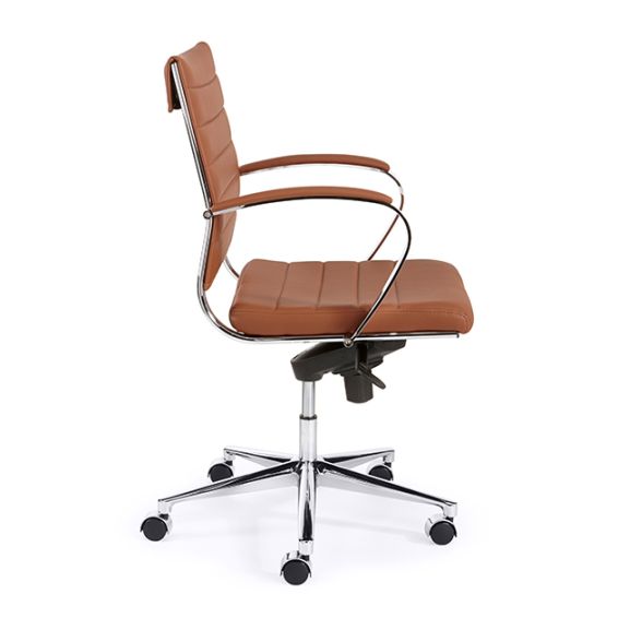 Design bureaustoel Lugo - bruin/cognac