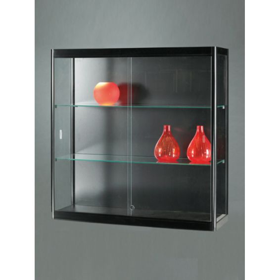 Wandvitrine zwart