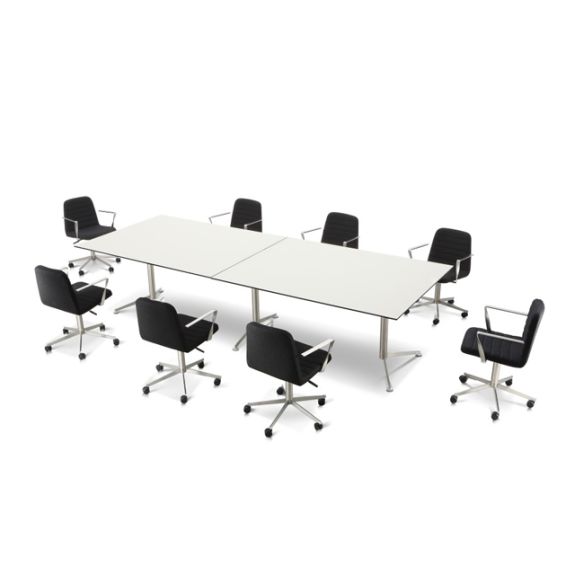 Design RVS onderstel vergadertafel 400x120 cm