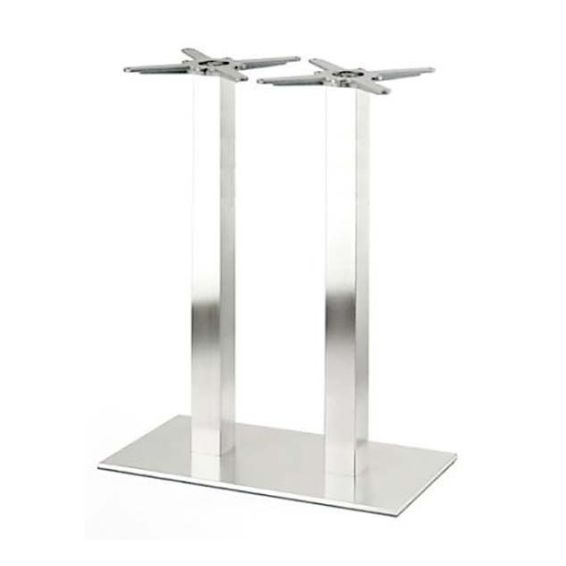 RVS dubbele kolompoot 107,5 cm hoog