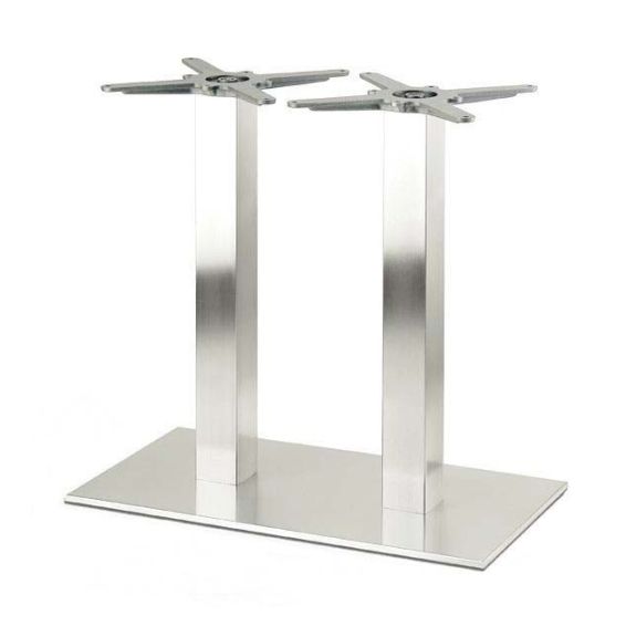 RVS dubbele kolompoot 72,5 cm hoog