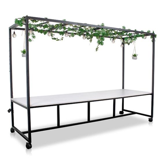 Kantinetafel 320 cm breed en 75 cm hoog