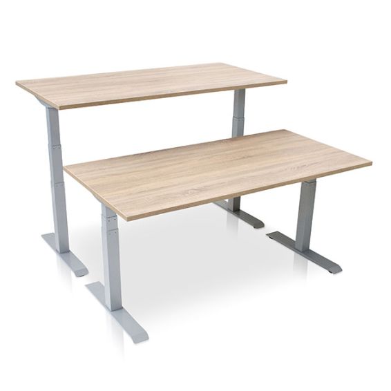 Thuiswerkset zit-sta bureau met ergonomische bureaustoel
