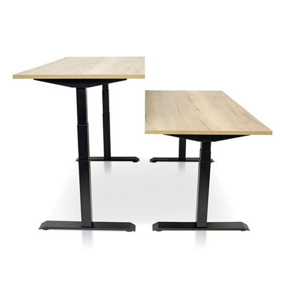 Thuiswerkset PRO elektrisch zit sta bureau + ergonomische bureaustoel