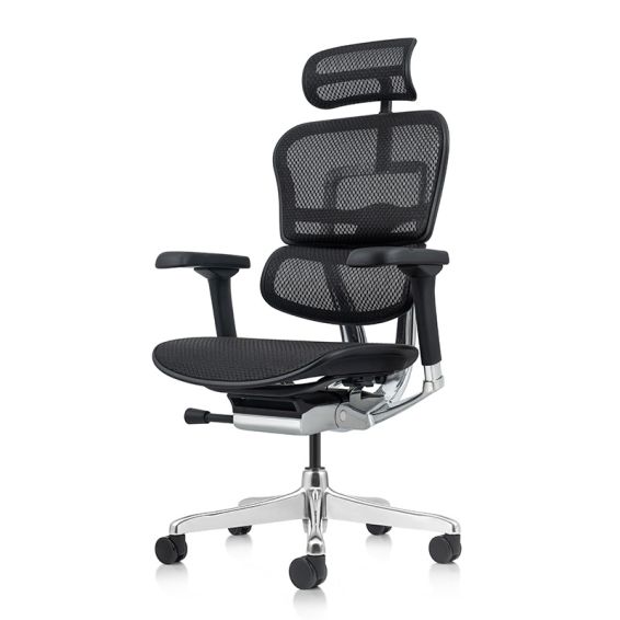 Ergonomische bureaustoel E-Human 2.0 met hoofdsteun