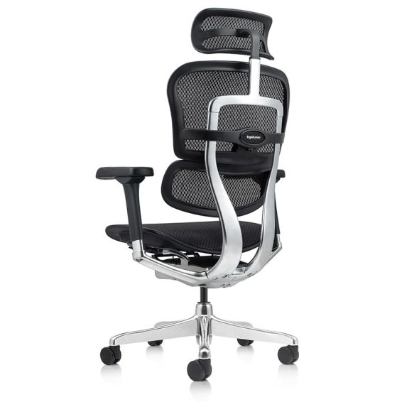 Ergonomische bureaustoel E-Human 2.0 met hoofdsteun