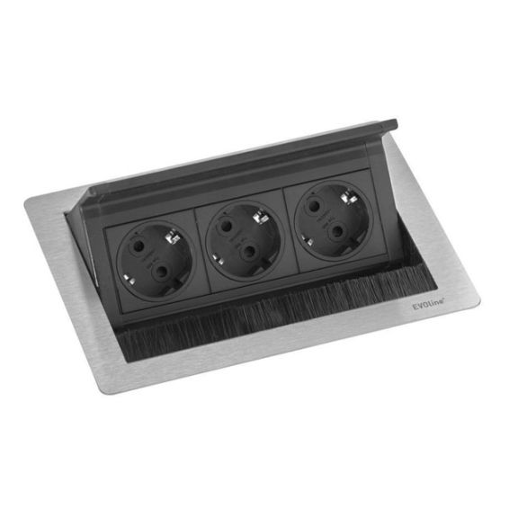 Inbouw stroom unit werkblad bureau