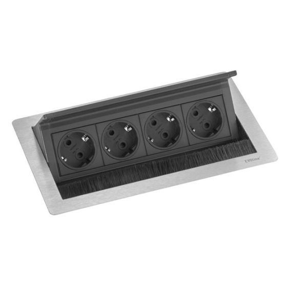 Inbouw stroom unit werkblad bureau