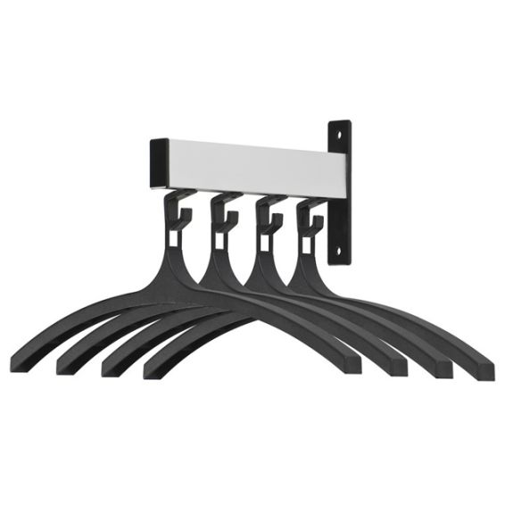Wandgarderobe 4 kledinghangers