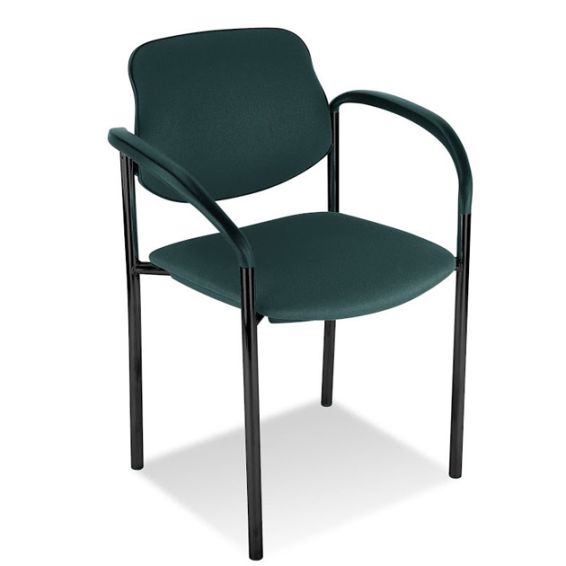 Stoel STYL/P met groene stoffering en zwart frame
