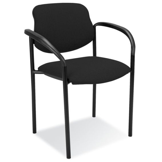 Stoel STYL/P met zwarte stoffering en zwart frame