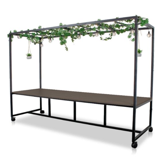 Kantinetafel 320 cm breed en 75 cm hoog