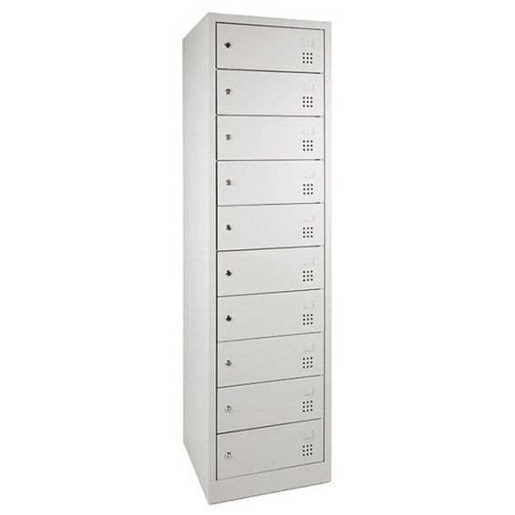 Laptopkast met stroomaansluiting per locker