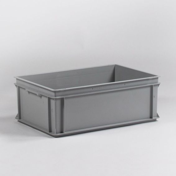 E-line bak 40 liter, agaatgrijs, 600x400x220 met gesloten grepen