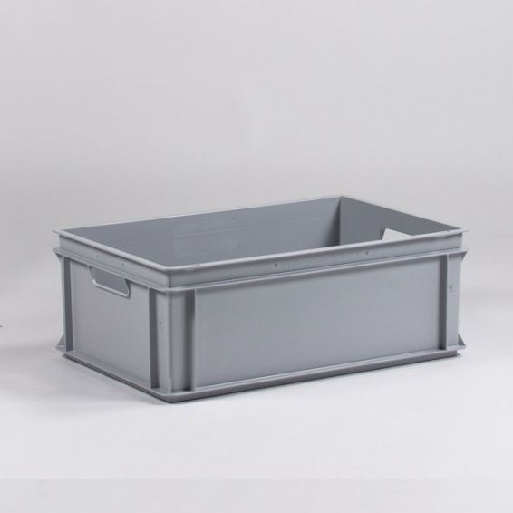 E-line bak 40 liter, agaatgrijs, 600x400x220 met open grepen