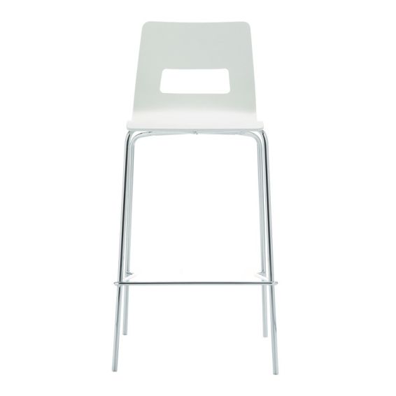 Design barkruk Lucca met witte zitting