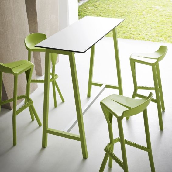 Impressie SW Design bartafel met lime frame